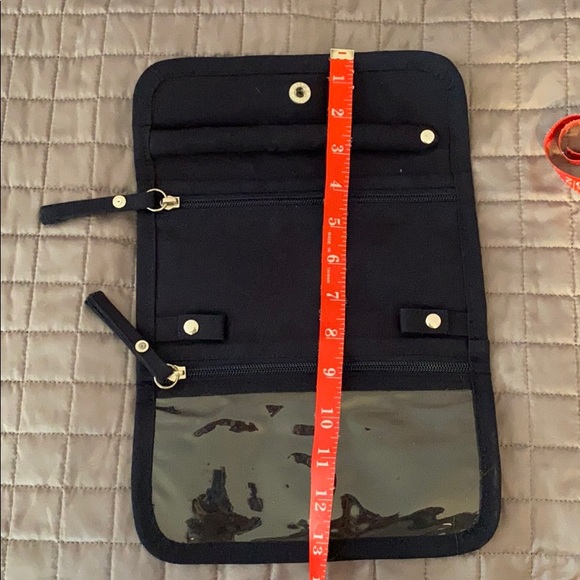 Ame & Lulu red and blue jewelry roll storage EUC - Picture 5 of 8